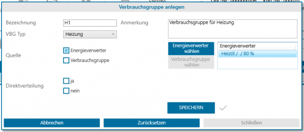 }

== Beispiel Direktverteilung ==

Bei der Direktverteilung werden die Geräte direkt der Verbrauchsgruppe zugeordnet. Ohne vorgeschaltetem Verbrauchsgruppen-Gerät. Der Gesamtverbrauch wird über die Summe der Verbräuche aller Geräte ermittelt.

Wenn Sie ''Ja'' gewählt haben, erscheinen die weiteren Optionen zur Auswahl der Verteilgeräte
{{:handbuch:abrechnung:verbrauchsgruppe_anlegen_direktverteilung-ja_h1.png?600|