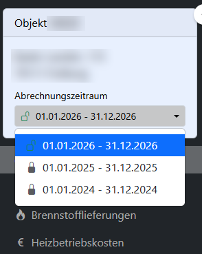 Perioden-Dropdown mit Sperr-Status je Periode